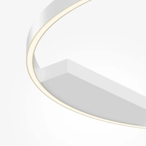Светильник потолочный LED Rim MOD058CL-L50WK Maytoni белый на 1 лампу, основание белое в стиле современный хай-тек минимализм кольца фото 2