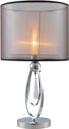 Настольная лампа Dark V2582-1T Moderli серая 1 лампа, основание хром металл в стиле арт-деко 
