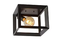 Светильник потолочный лофт THOR 73102/01/15 Lucide серый чёрный 1 лампа, основание серое чёрное в стиле лофт куб