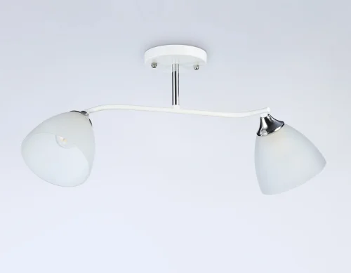 Светильник потолочный TR303001 Ambrella light белый 2 лампы, основание белое в стиле современный  фото 3