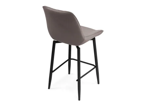 Полубарный стул Седа К крутящийся латте / черный 520603 Woodville, бежевый/велюр, ножки/металл/чёрный, размеры - ****500*580 фото 6