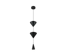 Светильник подвесной LED Риви 08481-3A,19 Kink Light чёрный на 1 лампу, основание чёрное в стиле хай-тек современный 