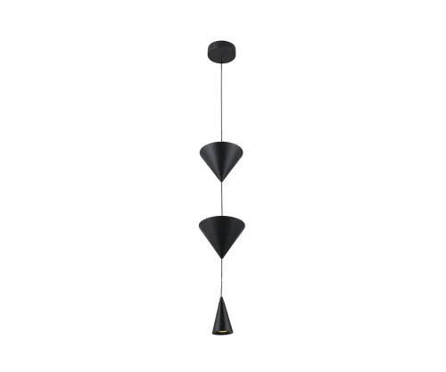 Светильник подвесной LED Риви 08481-3A,19 Kink Light чёрный на 1 лампу, основание чёрное в стиле хай-тек современный 
