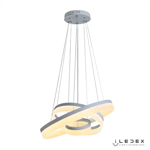 Светильник подвесной LED с пультом Around D0301-3 (200x400x600) WH iLedex белый 1 лампа, основание белое в стиле современный хай-тек с пультом кольца фото 5