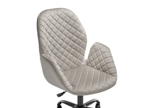 Компьютерное кресло Нерон серое  566502 Woodville, серый/велюр, ножки/металл/чёрный, размеры - *1020***630*650 фото 5