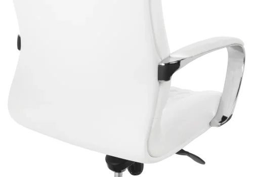 Компьютерное кресло Damian white / satin chrome 15429 Woodville, белый/экокожа, ножки/металл/хром, размеры - *1330***650* фото 9