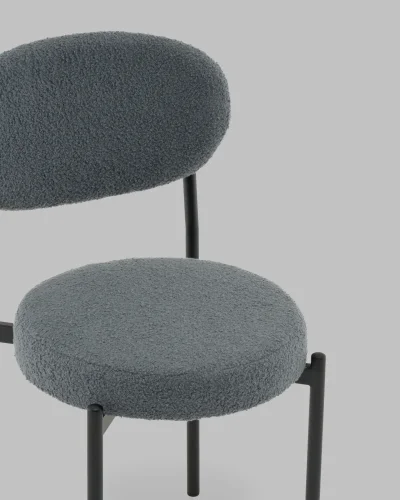 Стул Бриф DD букле темно-серый УТ000041484 Stool Group, серый/букле, ножки/сталь/чёрный, размеры - ***** фото 7