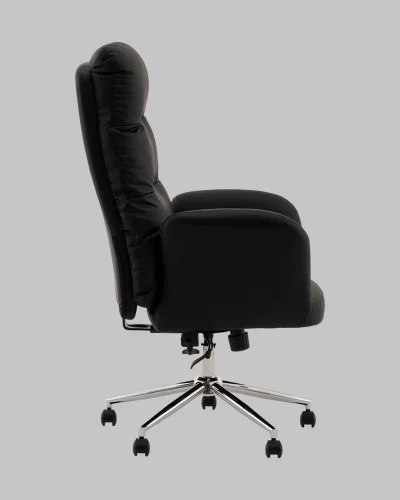 Кресло руководителя TopChairs Solid, черный УТ000040806 Stool Group, чёрный/экокожа, ножки/металл/хром, размеры - 1200*1280**** фото 4