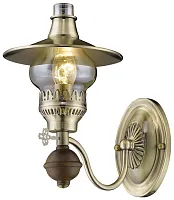 Бра 305-501-01 Velante прозрачный янтарный бежевый 1 лампа, основание коричневое бронзовое в стиле кантри 