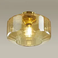 Светильник потолочный Binga 4747/1C Odeon Light янтарный 1 лампа, основание бронзовое в стиле модерн 