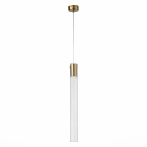 Светильник подвесной Terni SL1229.313.01 ST-Luce прозрачный 1 лампа, основание латунь в стиле современный трубочки