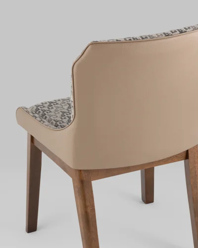 Cтул обеденный НИМЕРИЯ НЬЮ, бежевый УТ000038289 Stool Group, /текстиль, ножки/массив гевеи/, размеры - ***** фото 6