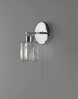 Бра с выключателем Prismique V11687-1W Moderli прозрачный на 1 лампу, основание хром в стиле современный Бра с выключателем Prismique V11687-1W Moderli прозрачный на 1 лампу, основание хром в стиле современный