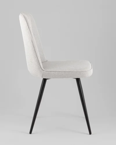Стул Hedd, серый, сиденье УТ000040531 Stool Group, серый/рогожка, ножки/металл/чёрный, размеры - *855**** фото 6