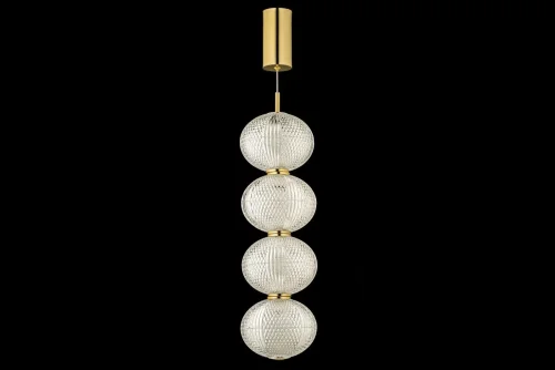 Светильник подвесной LED Candels L 1.P5 G Arti Lampadari прозрачный 1 лампа, основание золотое в стиле современный  фото 2