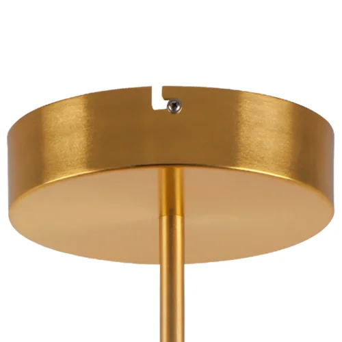 Светильник подвесной LED Emisfero 737540 Lightstar янтарный разноцветный розовый 4 лампы, основание золотое в стиле арт-деко  фото 5