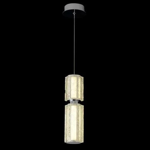 Светильник подвесной ЛЕД ANTIQUE SP23W LED CHROME Crystal Lux белый на 1 лампу, основание хром в стиле классический трубочки фото 5