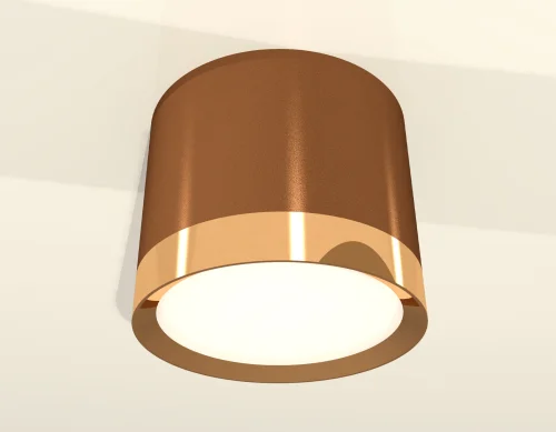 Светильник накладной XS8117001 Ambrella light коричневый 1 лампа, основание коричневое в стиле хай-тек круглый фото 3
