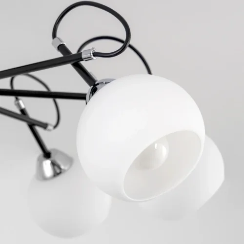Люстра потолочная Стивен CL141271 Citilux белая на 7 ламп, основание чёрное в стиле современный  фото 5