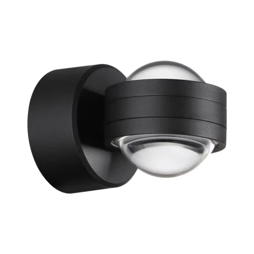 Настенный светильник уличный LED Calle 359304 Novotech уличный IP65 чёрный на 1 лампу, плафон прозрачный в стиле хай-тек LED