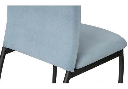 Стул Tod light blue / black 11870 Woodville, голубой/велюр, ножки/металл/чёрный, размеры - ****430*560 фото 5