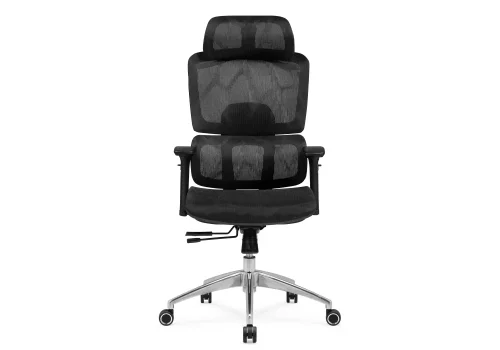 Компьютерное кресло Olimpus black / chrome 15624 Woodville, чёрный/ткань, ножки/металл/чёрный, размеры - *1290***670*700 фото 3