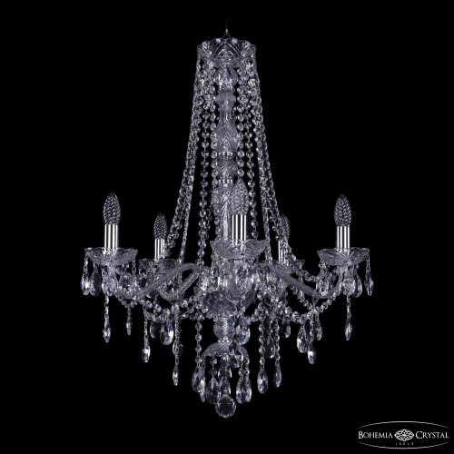 Люстра подвесная 1415/5/200/h-75 Ni Bohemia Ivele Crystal без плафона на 5 ламп, основание никель в стиле классический sp