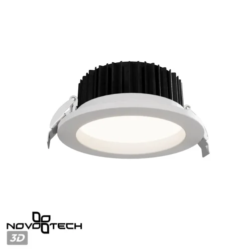 Светильник точечный LED Drum 359413 Novotech белый на 1 лампу, основание белое в стиле современный хай-тек круглый фото 5