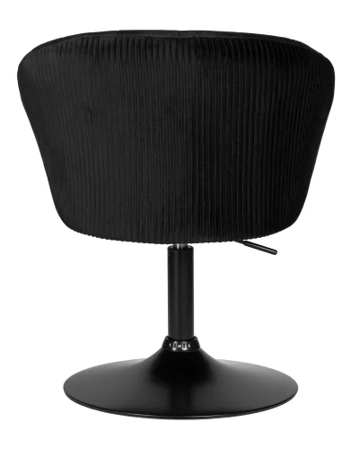 Кресло дизайнерское 8600_BlackBase-LM EDISON BLACK, цвет сиденья черный велюр (1922-21), цвет основания черный Dobrin, чёрный/велюр, ножки//чёрный, размеры - 750*900***600*570 фото 5