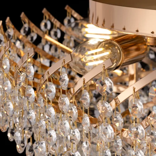 Люстра хрустальная Karolina DIA120-09-G Maytoni прозрачная на 9 ламп, основание золотое в стиле классический фото 5