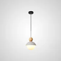 Светильник подвесной POMPON WOOD Серый 151781-26 ImperiumLoft белый 1 лампа, основание серое в стиле современный лофт 
