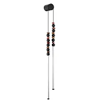Бра Monella 7187/16WL Odeon Light чёрный на 2 лампы, основание чёрное в стиле хай-тек бусы