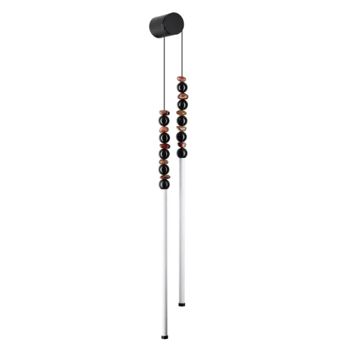 Бра Monella 7187/16WL Odeon Light чёрный на 2 лампы, основание чёрное в стиле хай-тек бусы