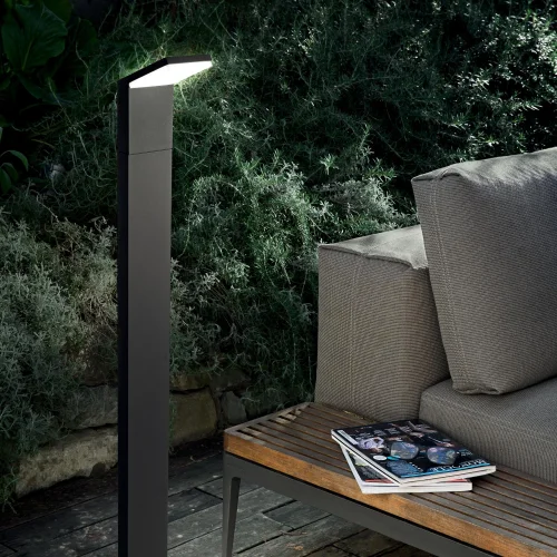 Парковый светильник LED STYLE PT ANTRACITE 4000K Ideal Lux уличный IP54 чёрный на 1 лампу, плафон чёрный белый в стиле современный LED фото 2