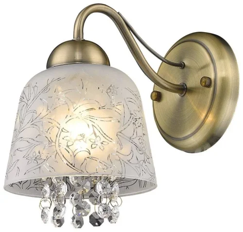 Бра 317-501-01 Velante белый на 1 лампа, основание бронзовое в стиле прованс 