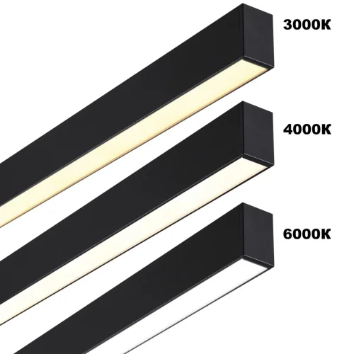 Светильник линейный светодиодный модульный с переключателем цветовой темперетуры Fatto 359603 Novotech чёрный на 1 лампу, основание чёрное в стиле хай-тек современный фото 4