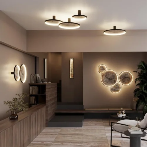 Бра LED Stoflake 5078/30WL Odeon Light разноцветный бежевый серый на 1 лампу, основание чёрное в стиле современный панно фото 3