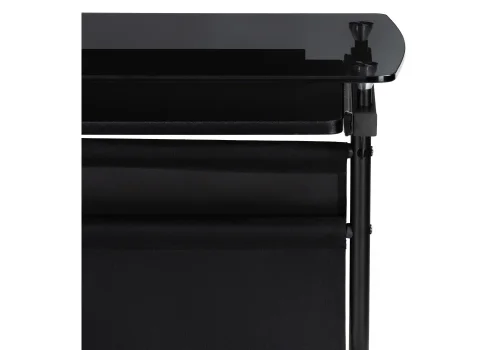 Компьютерный стол Riko black 15785 Woodville столешница чёрная из стекло фото 4