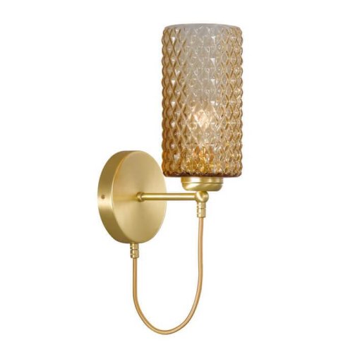 Бра A 10030/1 Reccagni Angelo янтарный на 1 лампа, основание матовое золото в стиле классический современный  фото 4