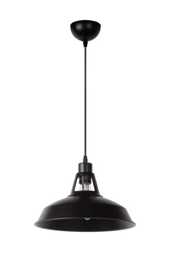 Светильник подвесной лофт BRASSY-BIS 43401/31/30 Lucide чёрный 1 лампа, основание чёрное в стиле лофт  фото 2