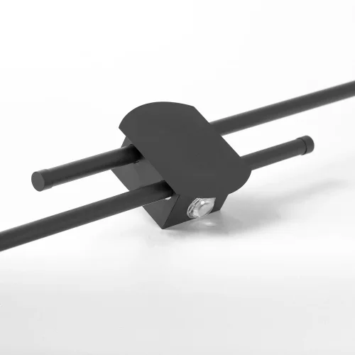 Бра LED Hardeman LSP-7393 Lussole чёрный на 2 лампы, основание чёрное в стиле минимализм современный отражённый свет фото 2
