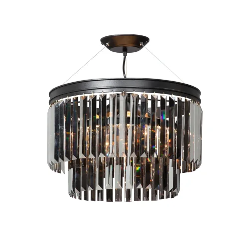 Люстра потолочная V5149-1/6S Vitaluce серая чёрная на 6 ламп, основание чёрное в стиле классический современный 