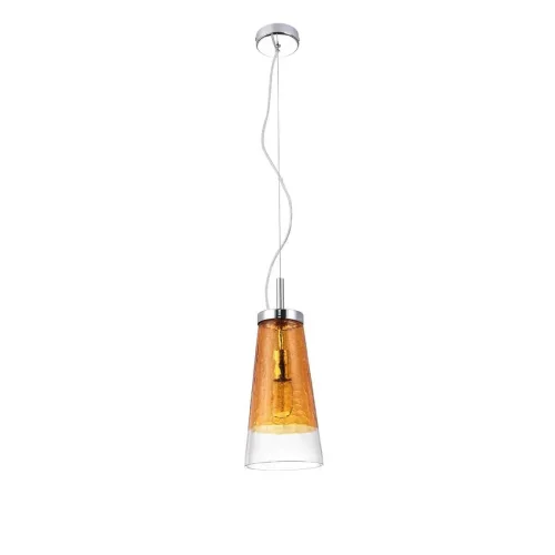 Светильник подвесной Avoria VL5212P21 Vele Luce прозрачный оранжевый на 1 лампу, основание хром в стиле современный 