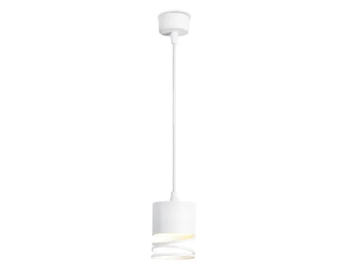 Светильник подвесной TN71107 Ambrella light белый на 1 лампу, основание белое в стиле современный хай-тек 