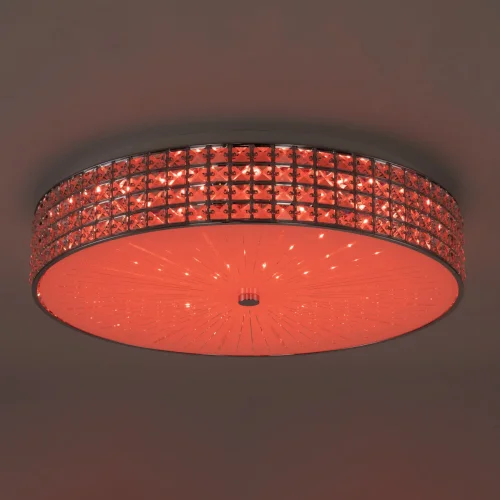 Люстра потолочная LED с пультом RGB Портал CL32410G1 Citilux прозрачная на 1 лампа, основание хром в стиле современный с пультом фото 4