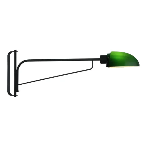 Бра с выключателем в розетку Carter LSP-8865 Lussole зелёный на 1 лампа, основание чёрное в стиле современный лофт винтаж в розетку