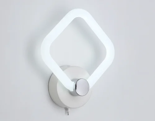 Бра LED FA3871 Ambrella light белый на 1 лампа, основание белое в стиле хай-тек современный квадраты фото 4