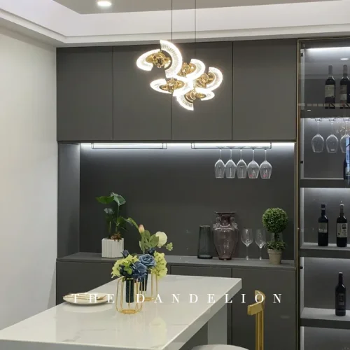 Светильник подвесной PHOENIX L L50 220777-23 ImperiumLoft прозрачный на 6 ламп, основание латунь в стиле современный фото 4