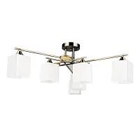 Люстра потолочная Largo A4497PL-6AB Arte Lamp белая на 6 ламп, основание античное бронза в стиле современный классический 