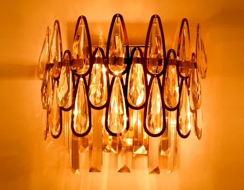 Бра Traditional TR5269 Ambrella light прозрачный на 2 лампы, основание золотое в стиле классический  фото 5